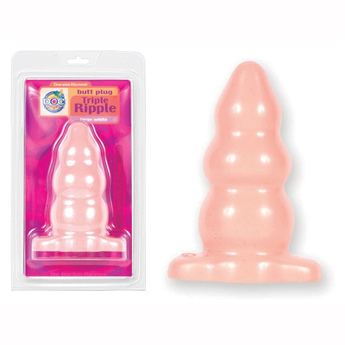 Picture of TRIPLE RIPPLE BUTT PLUG 6" FLESH