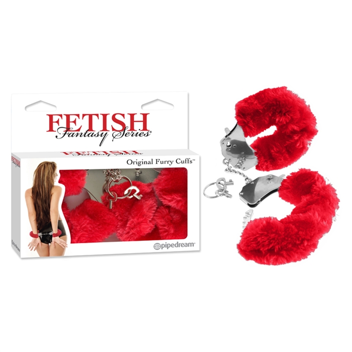 Picture of RED FURRY LOVE CUFFS