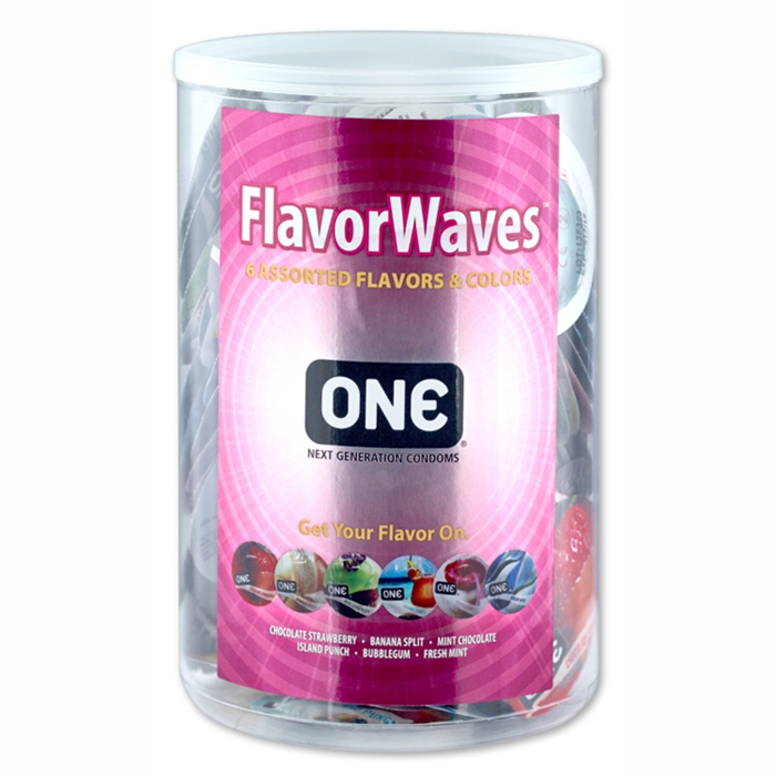 Picture of ONE CONDOM BOWL FLAVOR WAVES (100/BOWL)