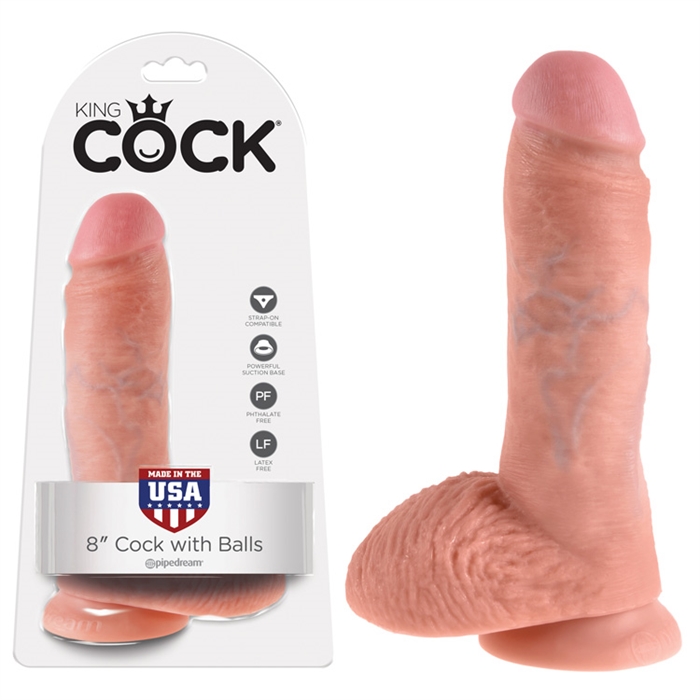 Picture of KING COCK  8" COCK WITH BALLS