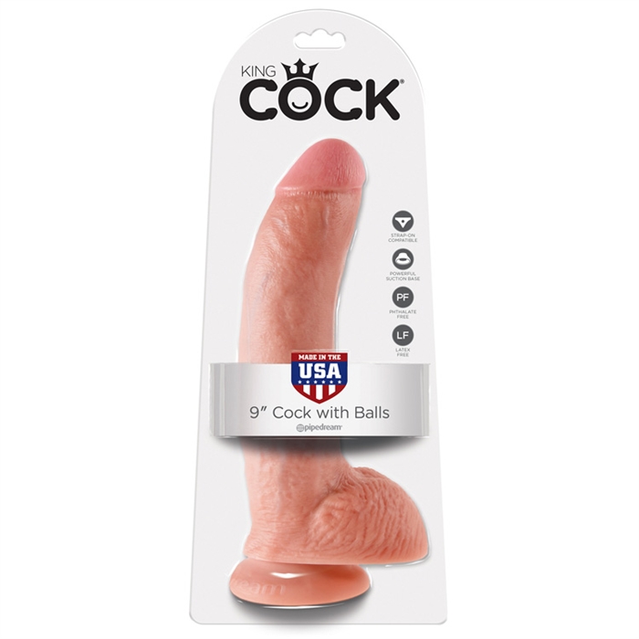 Picture of King Cock  9" Cock with Balls - Flesh