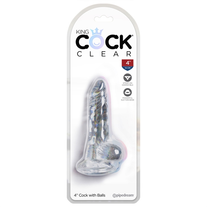 Picture of King Cock Clear 4" Cock with Balls