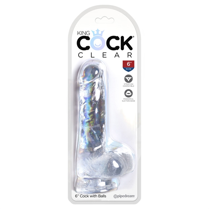 Picture of King Cock Clear 6" Cock with Balls