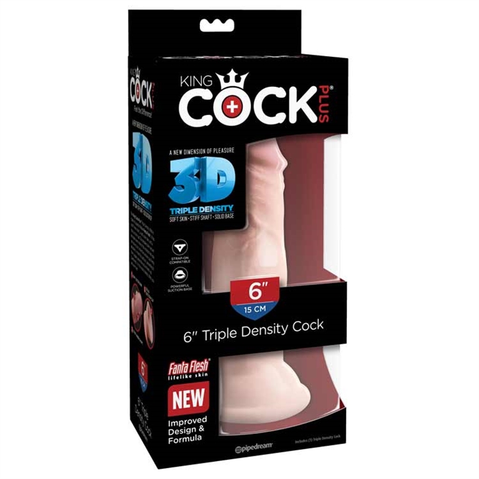 Picture of King Cock Plus 6" Triple Density Cock - Flesh