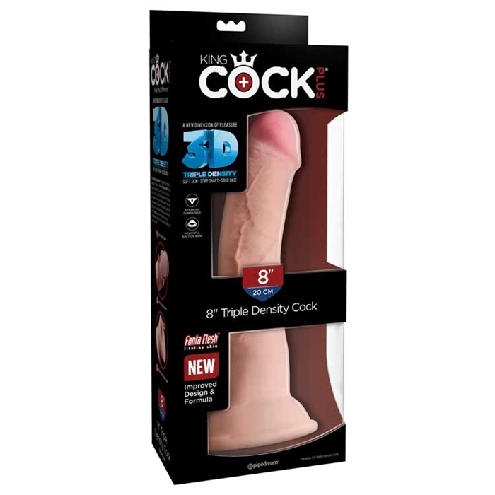 Picture of King Cock Plus 8" Triple Density Cock - Flesh