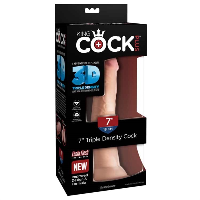 Picture of King Cock Plus 7" Triple Density Cock - Flesh