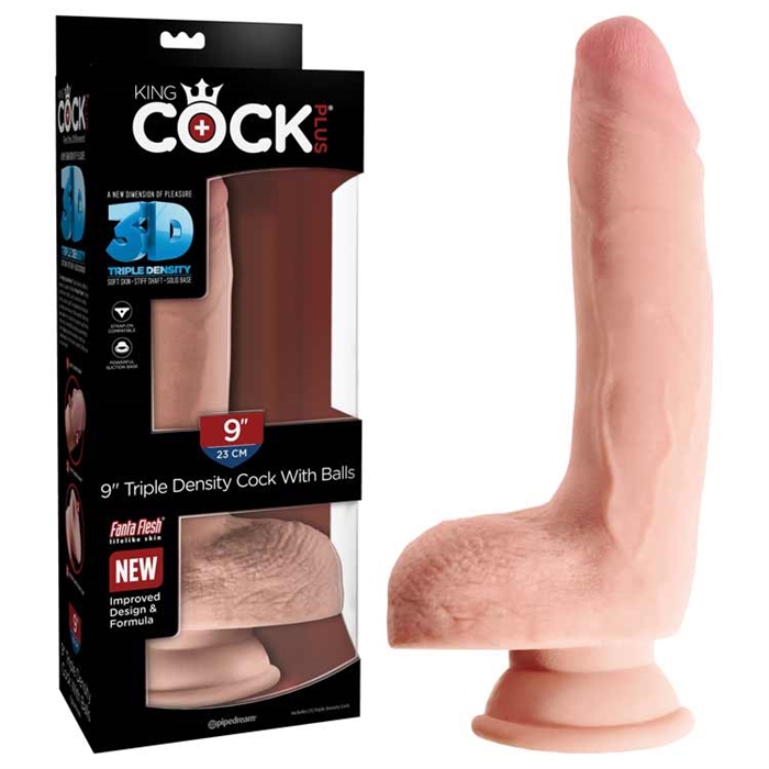Picture of King Cock Plus 9" Triple Density Cock with Balls -