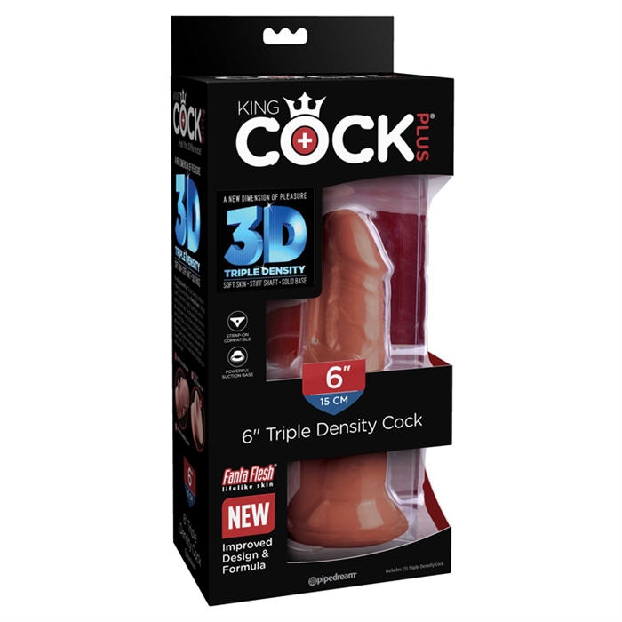 Picture of King Cock 6" Triple Density Cock - Brown