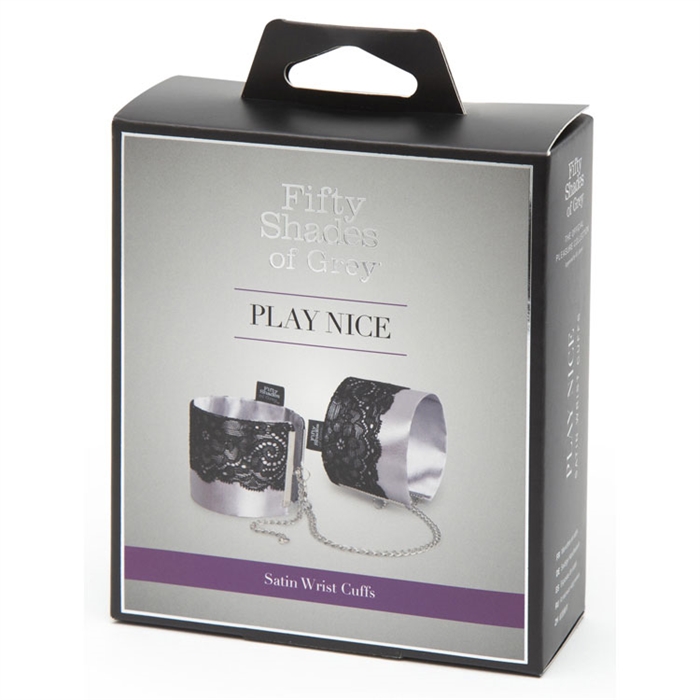 Picture of FSOG - Play Nice Satin & Lace Wrist Cuffs