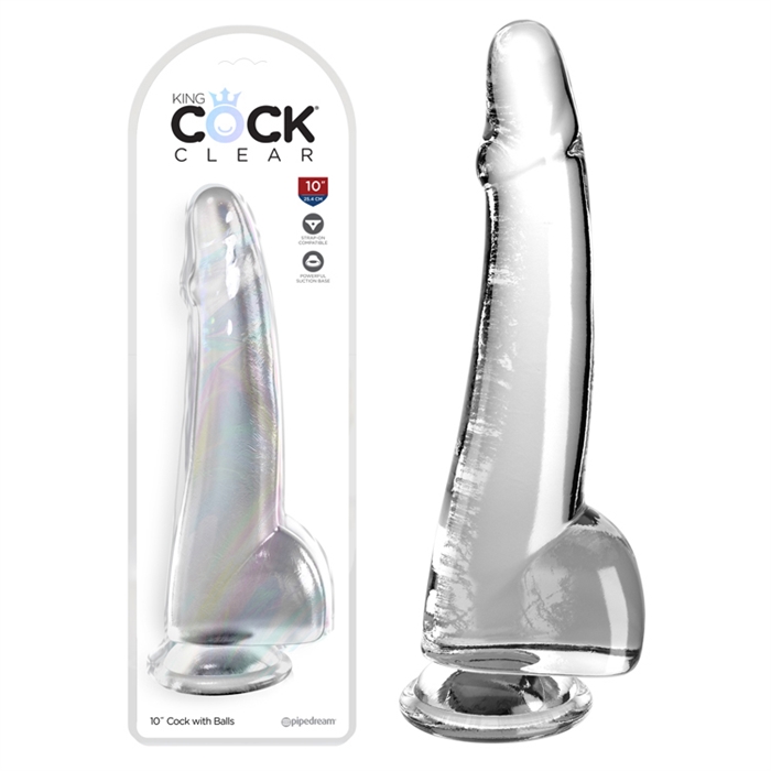 Picture of King Cock Clear10" With Balls - Clear
