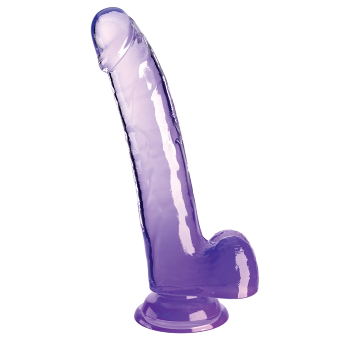 Picture of King Cock Clear 9" With Balls - Purple