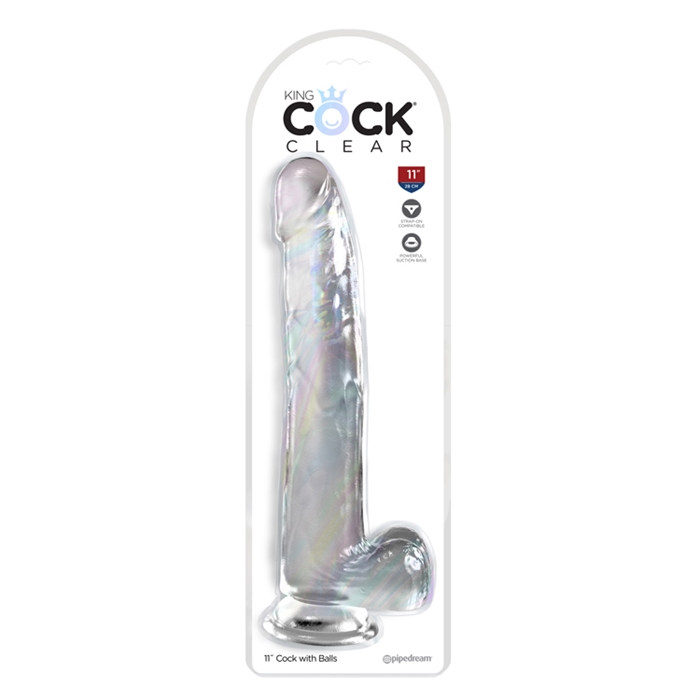 Picture of King Cock Clear11" With Balls - Clear