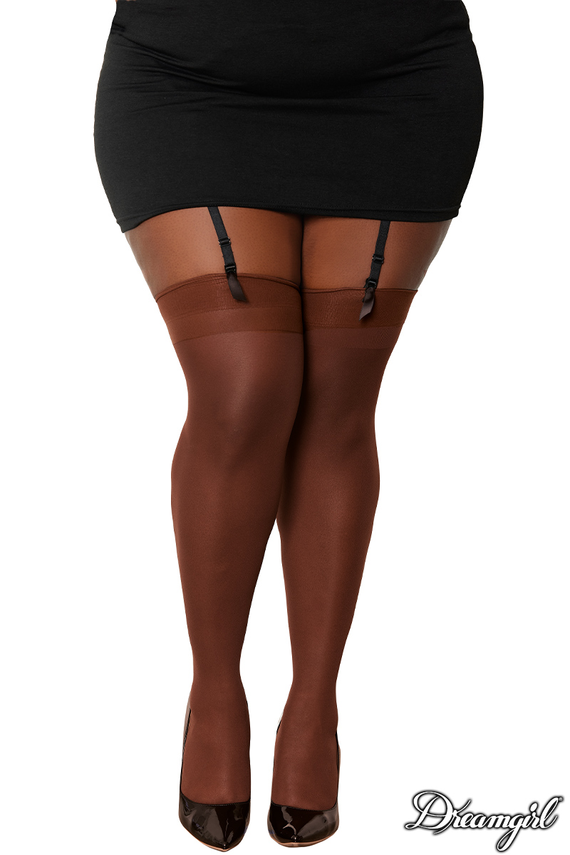 Picture of Hosiery, Thigh Hi, Backseam Thigh Hi, Espresso, QUEEN, -DG0007X