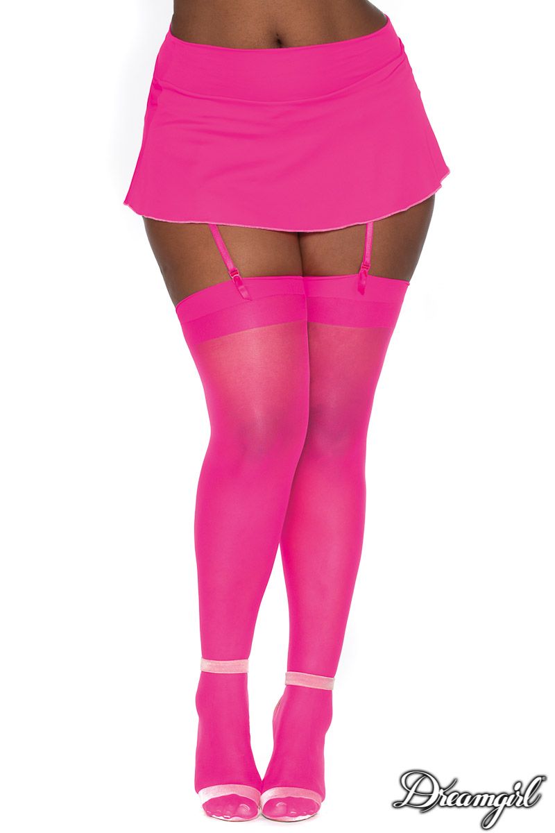 Picture of Hosiery, Thigh Hi, Backseam Thigh Hi, Hot Pink, QUEEN, -DG0007X