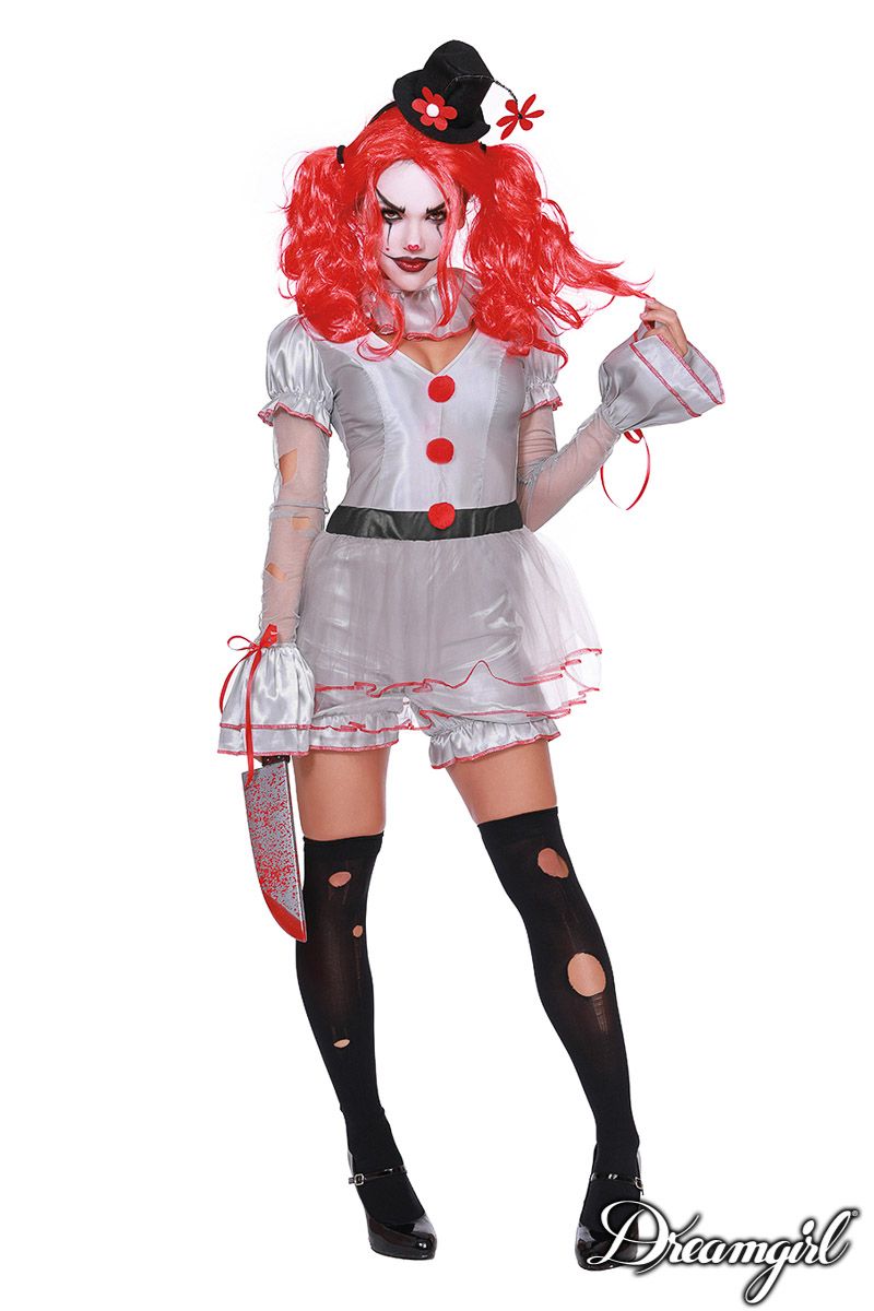 Picture of Costume, Fantasy, Promo30-Scary Clown 4Pc, As Shown, M, -DG11637