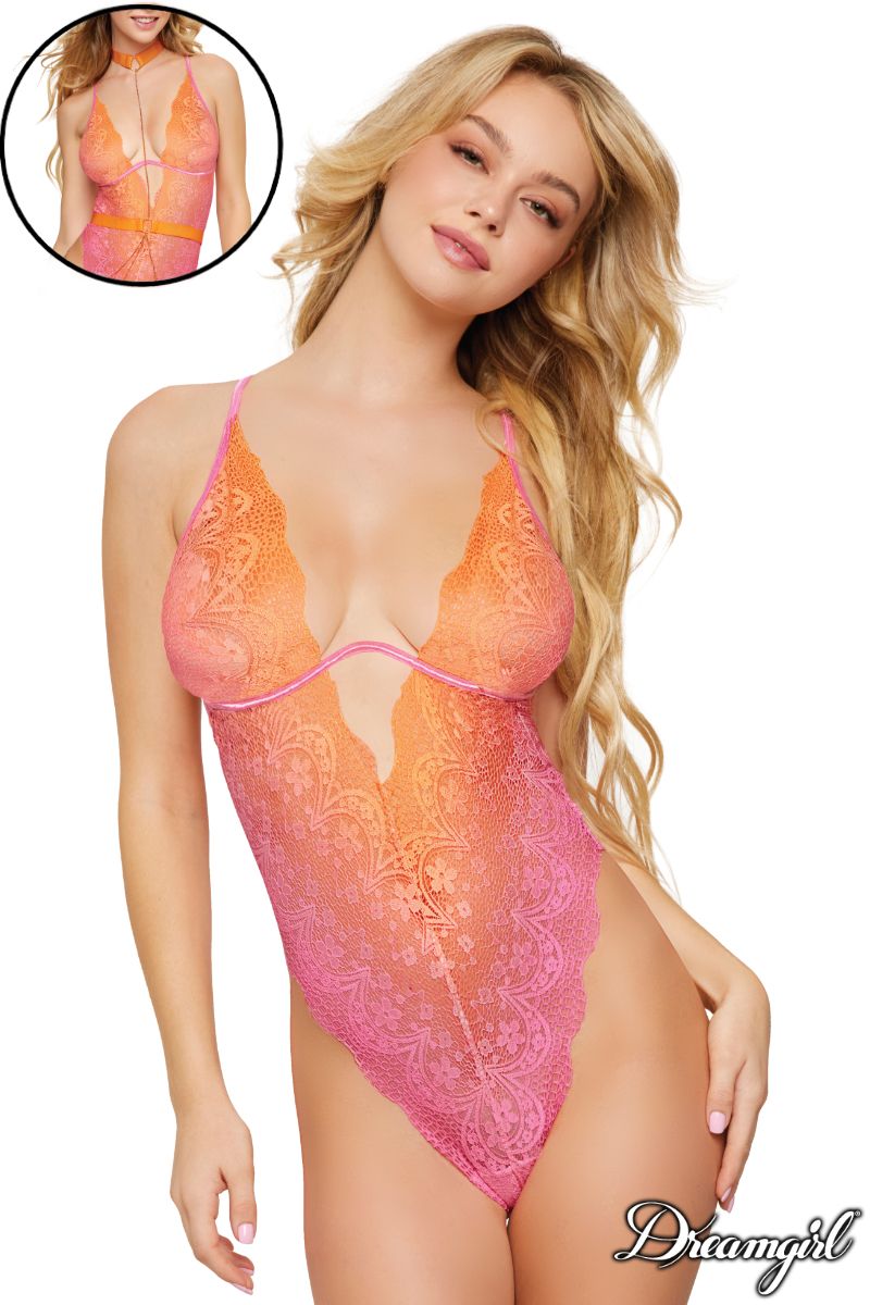 Picture of Lingerie, Teddy, Promo20-Ombré Teddy, Pink-Orange, L, -DG12980