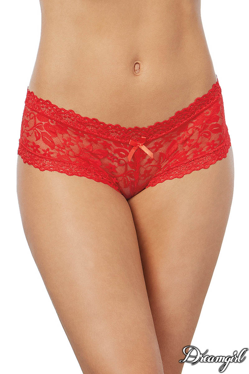 Picture of Lingerie, Panty, Lace Hipster Panty, Red, L, -DG1375