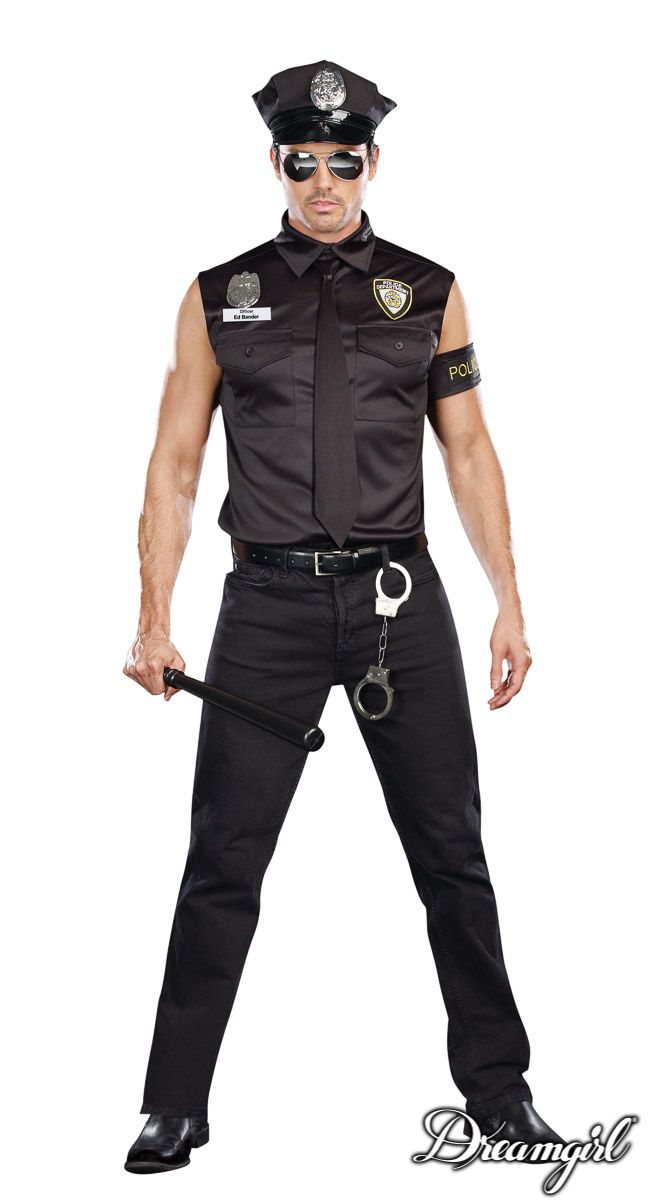 Picture of Costume, Police, Dirty Cop Officer Ed Banger, 6Pc, As Shown, L, -DG8817