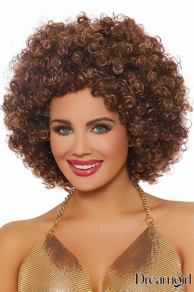 Picture of Accessorie, Wig, Adjustable Unisex Disco Wig, Brown, O/S, -DW11306