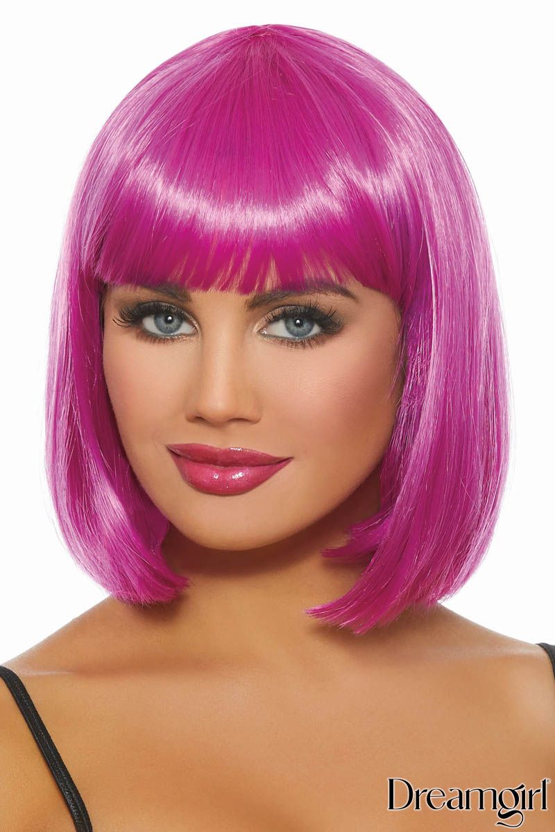 Picture of Accessorie, Wig, Mid-Length Adjustable Bob Wig, Magenta, O/S, -DW11313