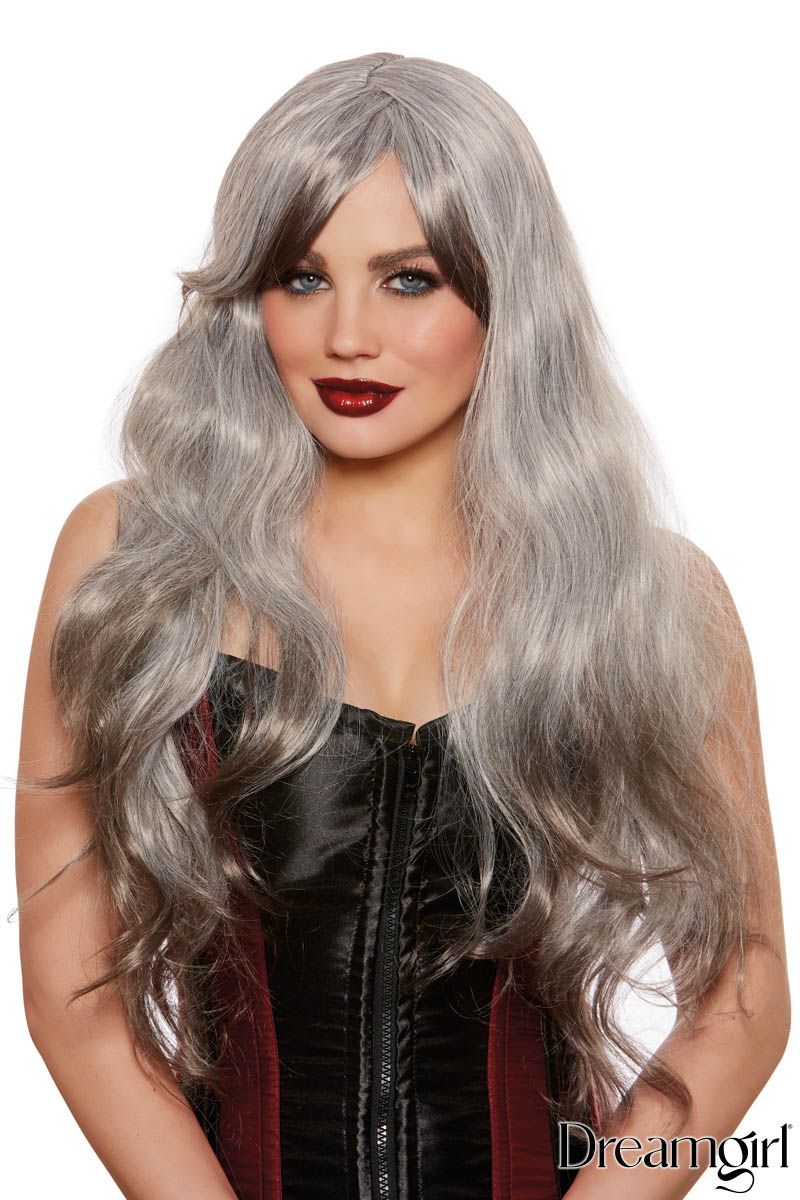 Picture of Accessorie, Wig, Long Wavy Wig With Faux Ombré, Grey-Dark Grey, O/S, -DW11685