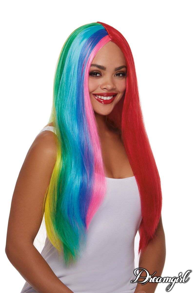 Picture of Accessorie, Wig, Primary Rainbow Wig, Rainbow, O/S, -DW12312