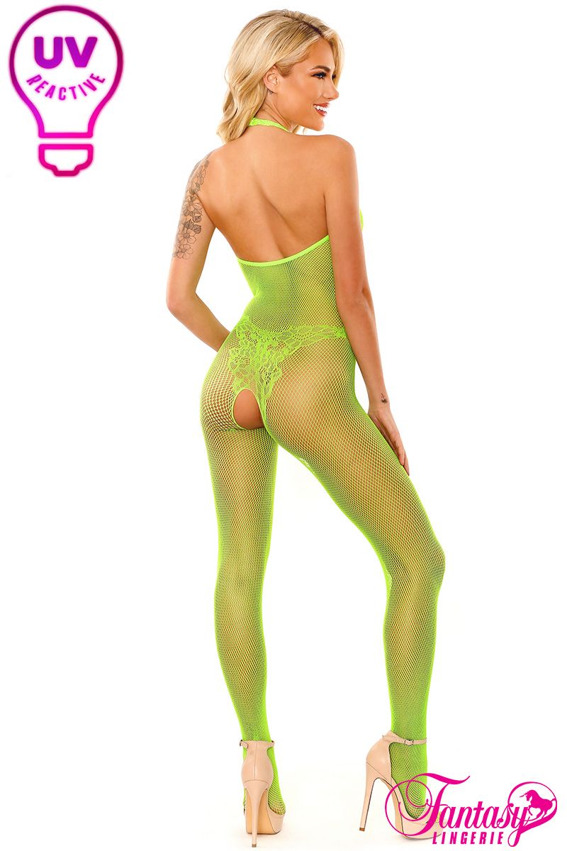 Picture of Lingerie, Bodystocking, Glow Bodystocking, Neon Green, O/S, -FAGL2112