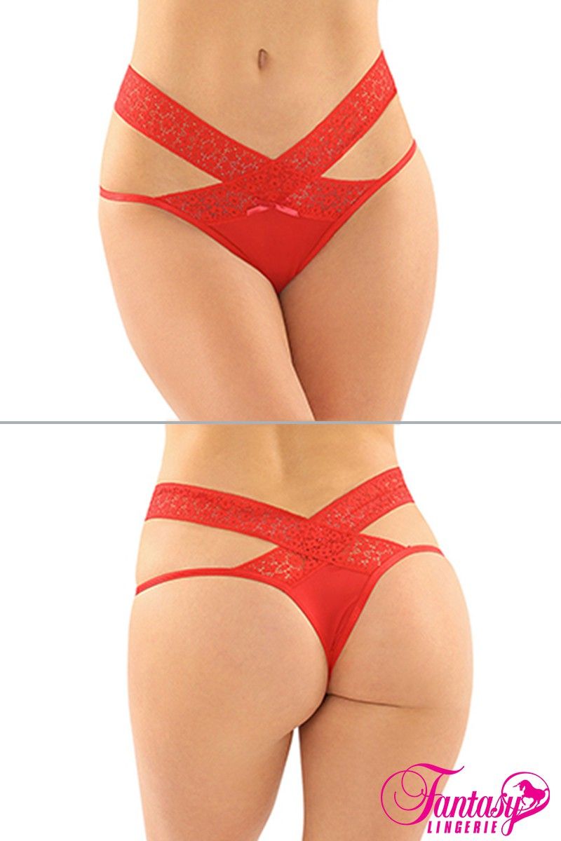 Picture of Lingerie, Panty, Criss-Cross Panty, Red, L/XL, -FAPY2105