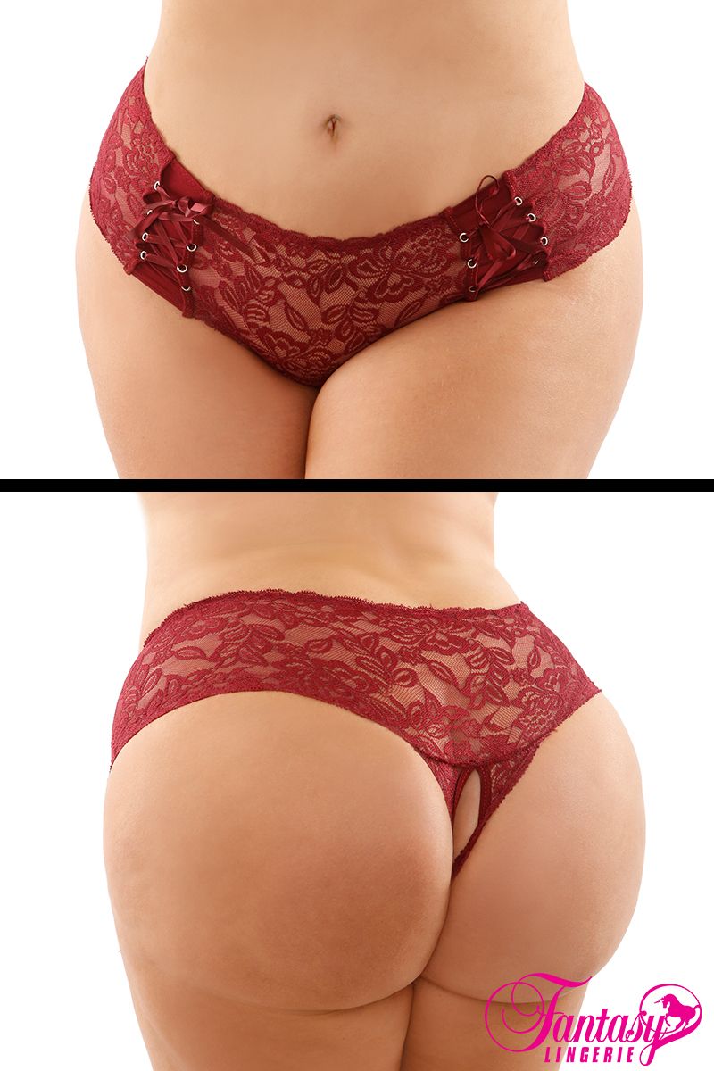 Picture of Lingerie, Panty, Magnolia Lace Thong, Garnet, QUEEN, -FAPY2205X