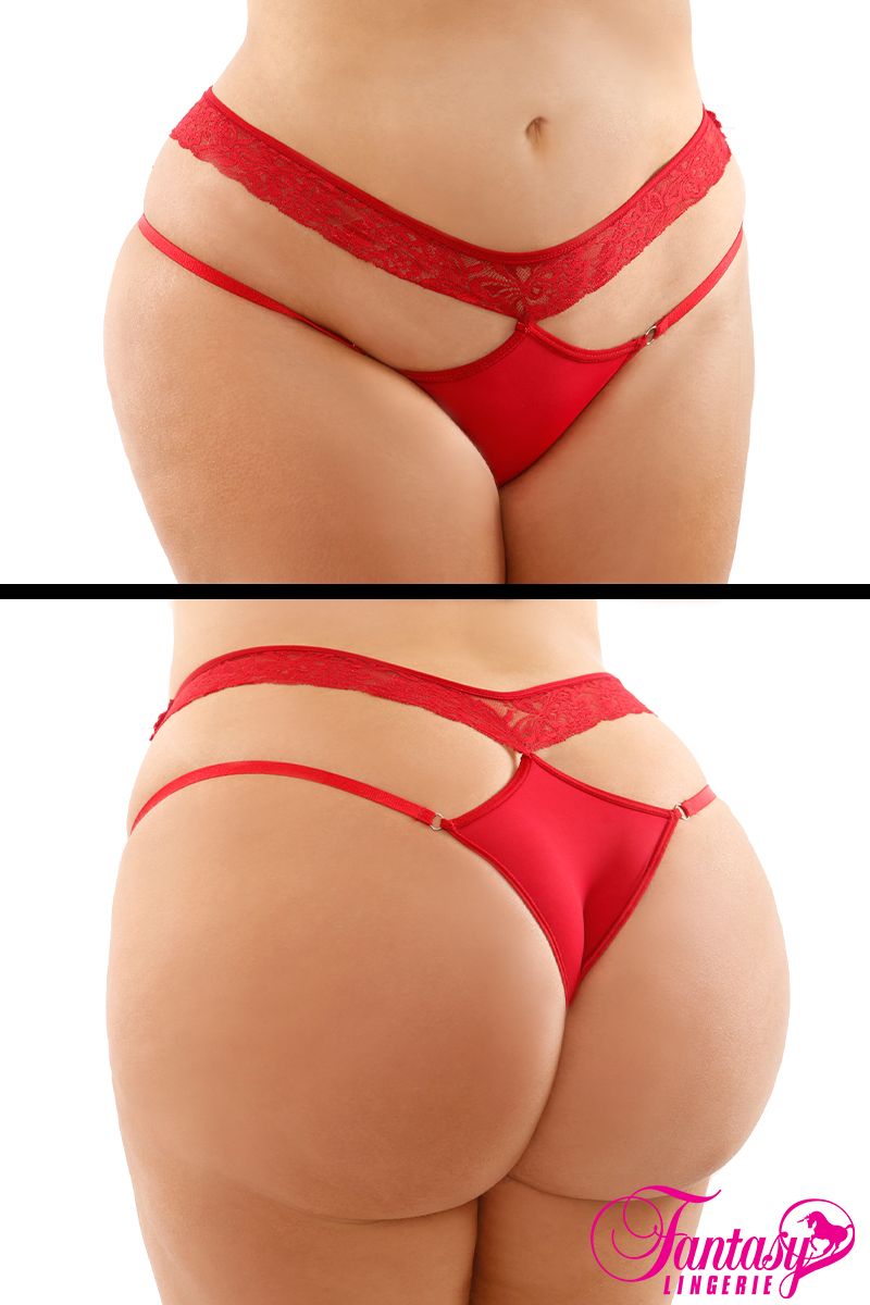 Picture of Lingerie, Panty, Ren Cutout Thong, Red, QUEEN, -FAPY2206X