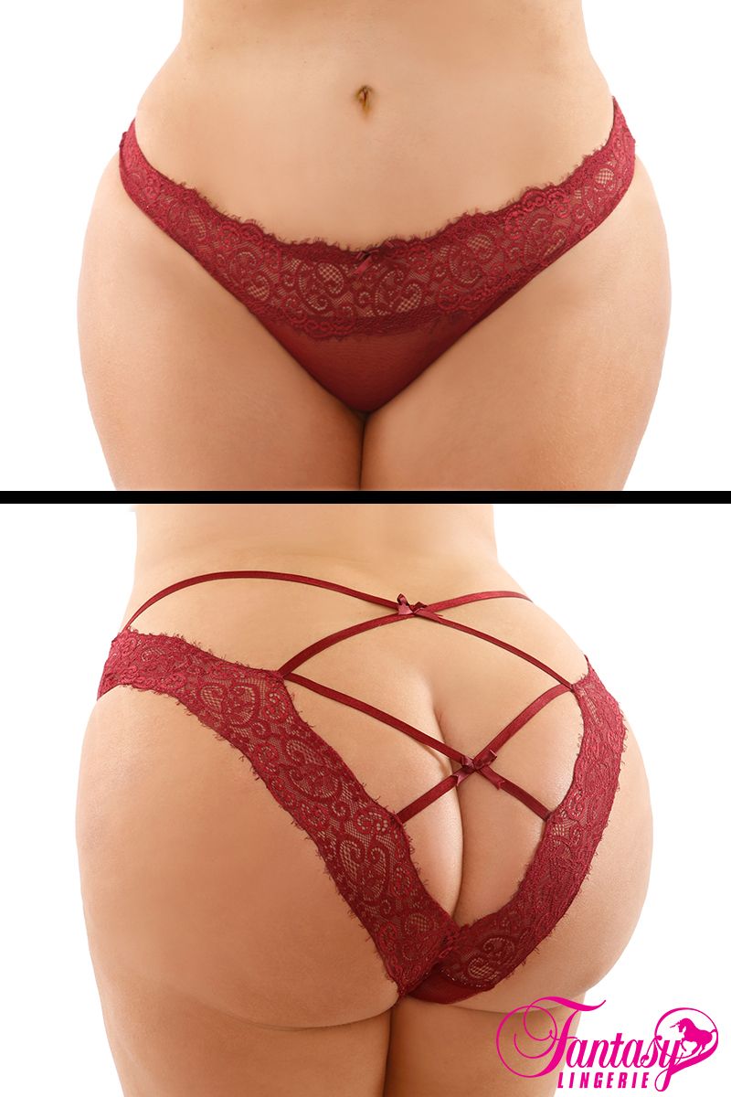 Picture of Lingerie, Panty, Ivy Strappy Back Thong, Garnet, QUEEN, -FAPY2207X