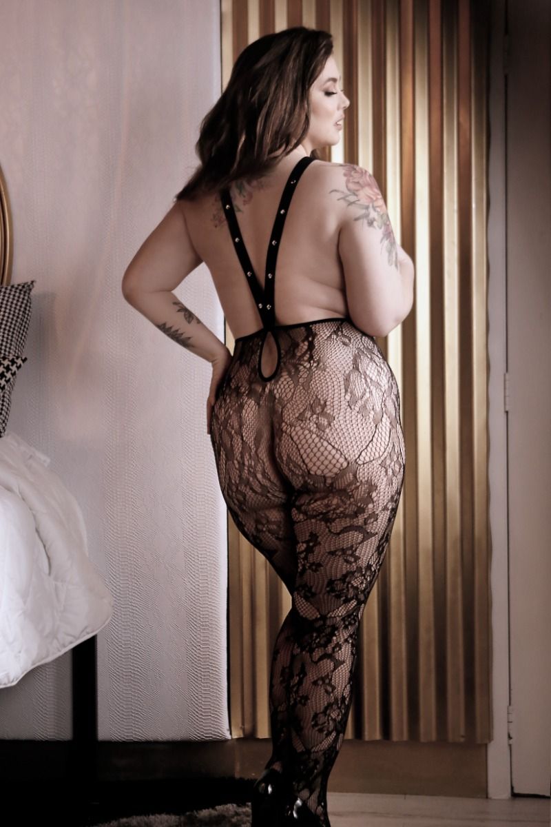 Picture of Lingerie, Bodystocking, Suspender Bodystocking, Black, O/S, -FASF971