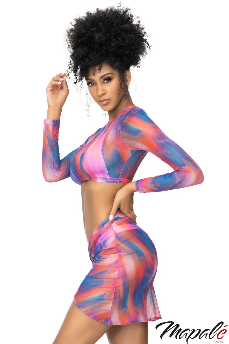 Picture of Clothing, Coverup, 2Pc Mesh Cover Up, Rainbow, L/XL, -MA47010