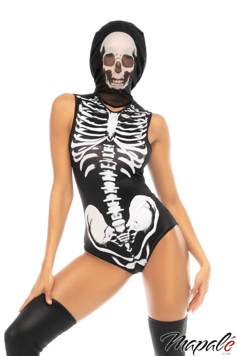 Picture of Lingerie, Bedroom Costume, Sensual Skull, 1Pc, As Shown, L/XL, -MA60025