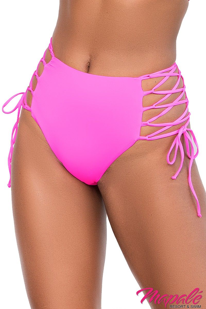 Picture of Swimwear, Swimsuit Bottom, Promo50-Lace-Up Sides Bottom, Hot Pink, M/L, -MA6649