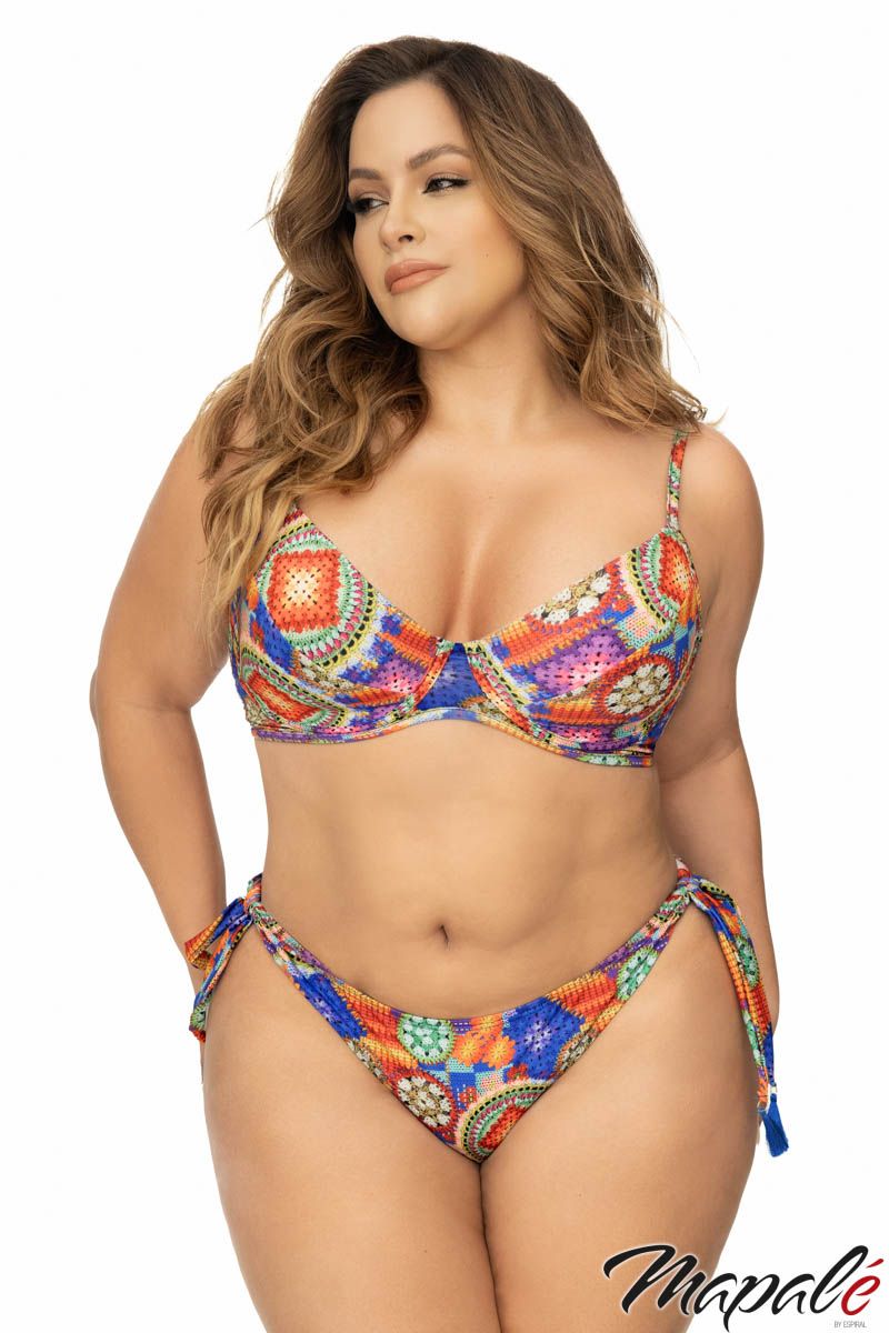 Picture of Swimwear, Swimsuit Multi Piece, Crochet Underwire Bikini, As Shown, 1X/2X, -MA67053X