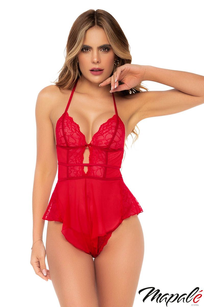 Picture of Lingerie, Teddy, Sheer Romper, Red, L/XL, -MA7445