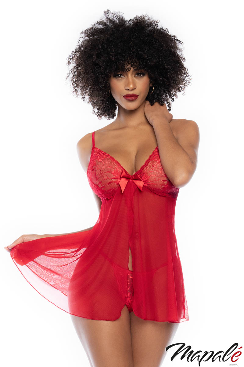 Picture of Lingerie, Babydoll-Chemise, Flyaway Babydoll, Red, L/XL, -MA7501