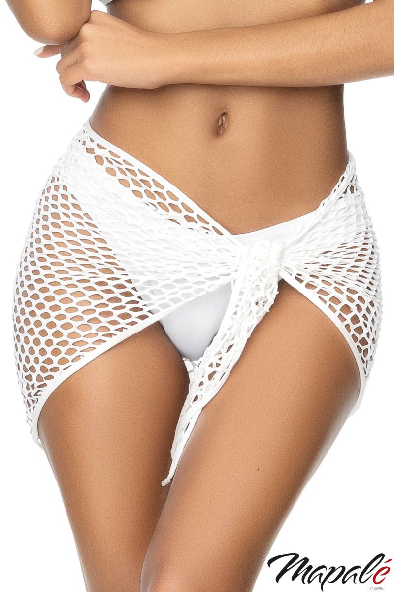 Picture of Clothing, Coverup, Cover Up Honeycomb Mini Skirt, White, O/S, -MA77009