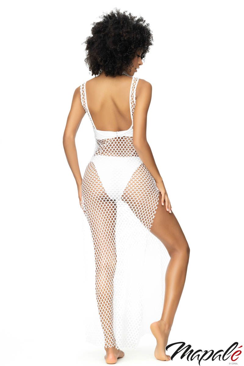 Picture of Clothing, Coverup, Cover Up Honeycomb Maxi Dress, White, L/XL, -MA77013