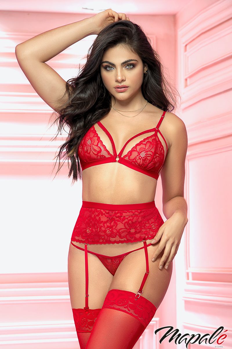 Picture of Lingerie, Multi Piece, 3Pc Set, Red, M/L, -MA8561