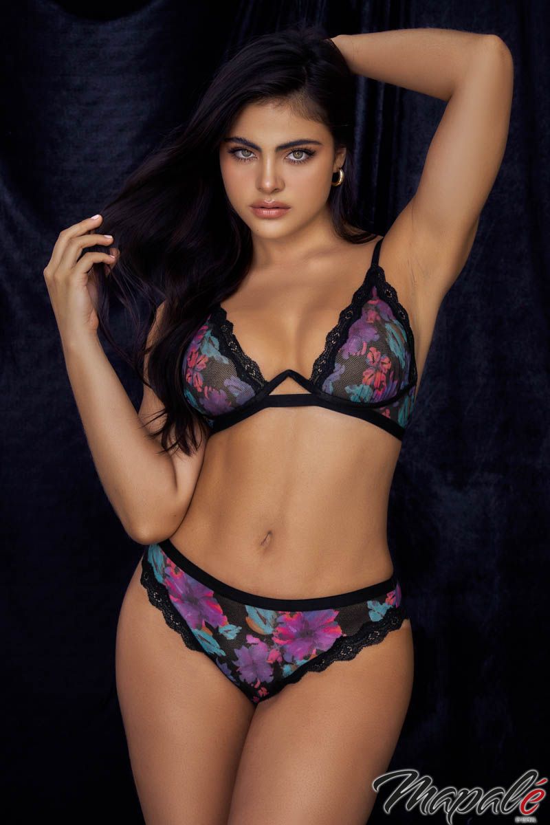 Picture of Lingerie, Multi Piece, Floral 2Pc, As Shown, L/XL, -MA8771