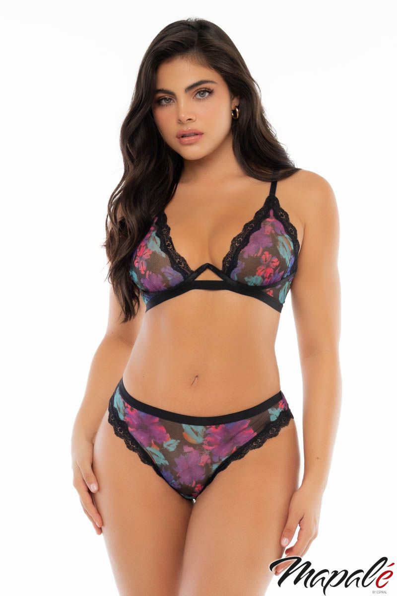 Picture of Lingerie, Multi Piece, Floral 2Pc, As Shown, L/XL, -MA8771