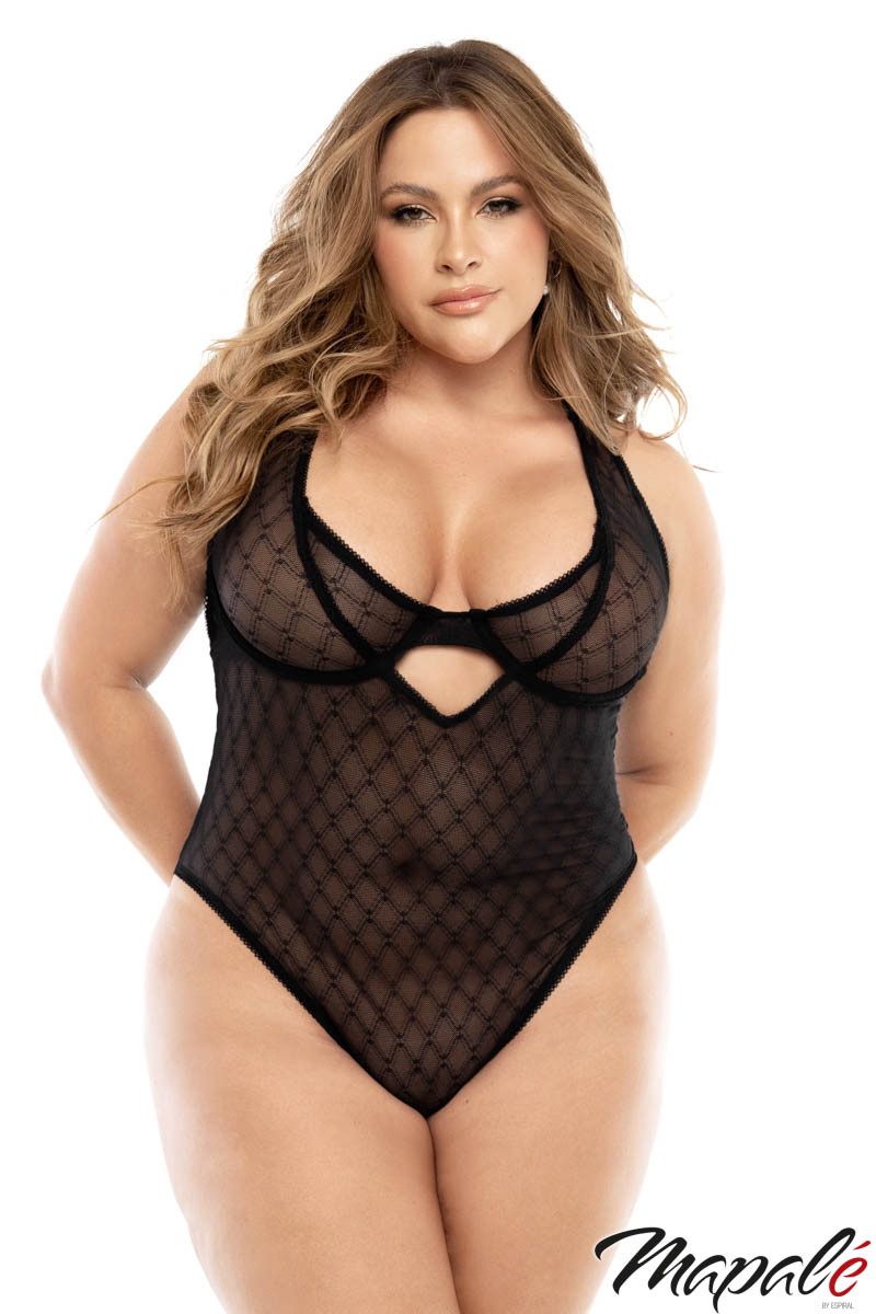 Picture of Lingerie, Teddy, Diamond Teddy, Black, 1X/2X, -MA8783X