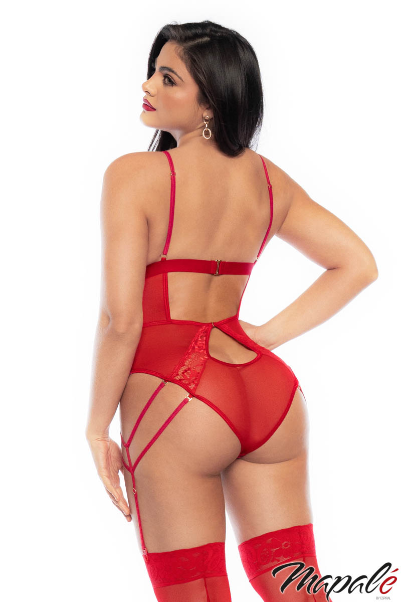 Picture of Lingerie, Teddy, Cutout Cups Teddy, Red, L/XL, -MA8814