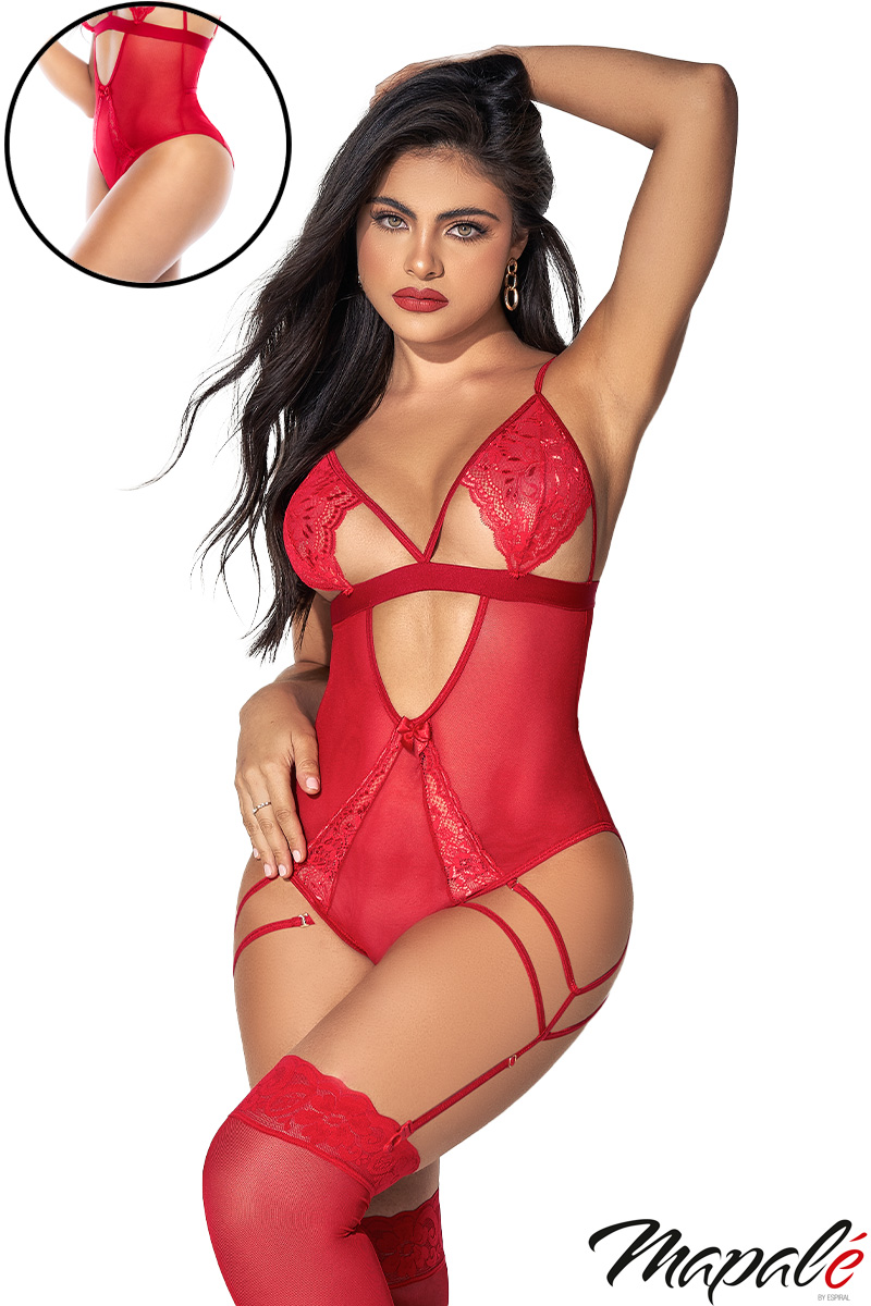 Picture of Lingerie, Teddy, Cutout Cups Teddy, Red, L/XL, -MA8814