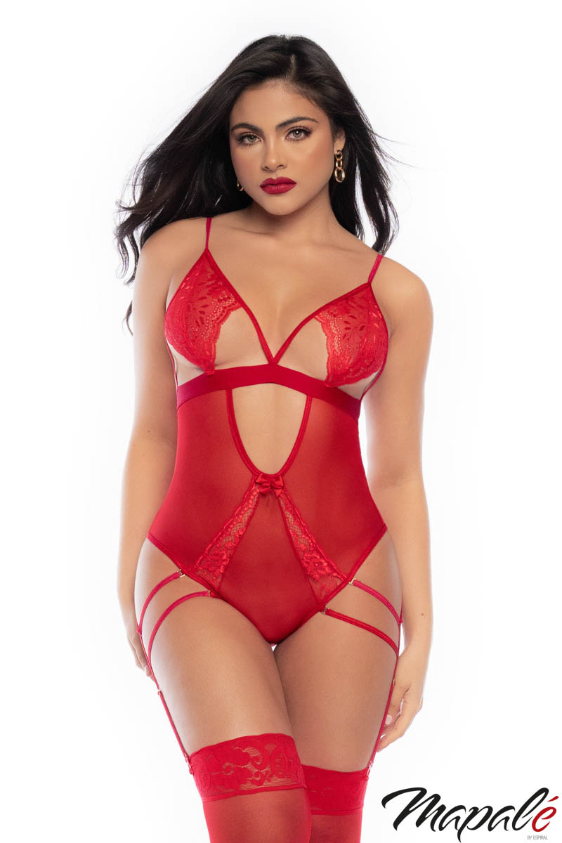 Picture of Lingerie, Teddy, Cutout Cups Teddy, Red, L/XL, -MA8814