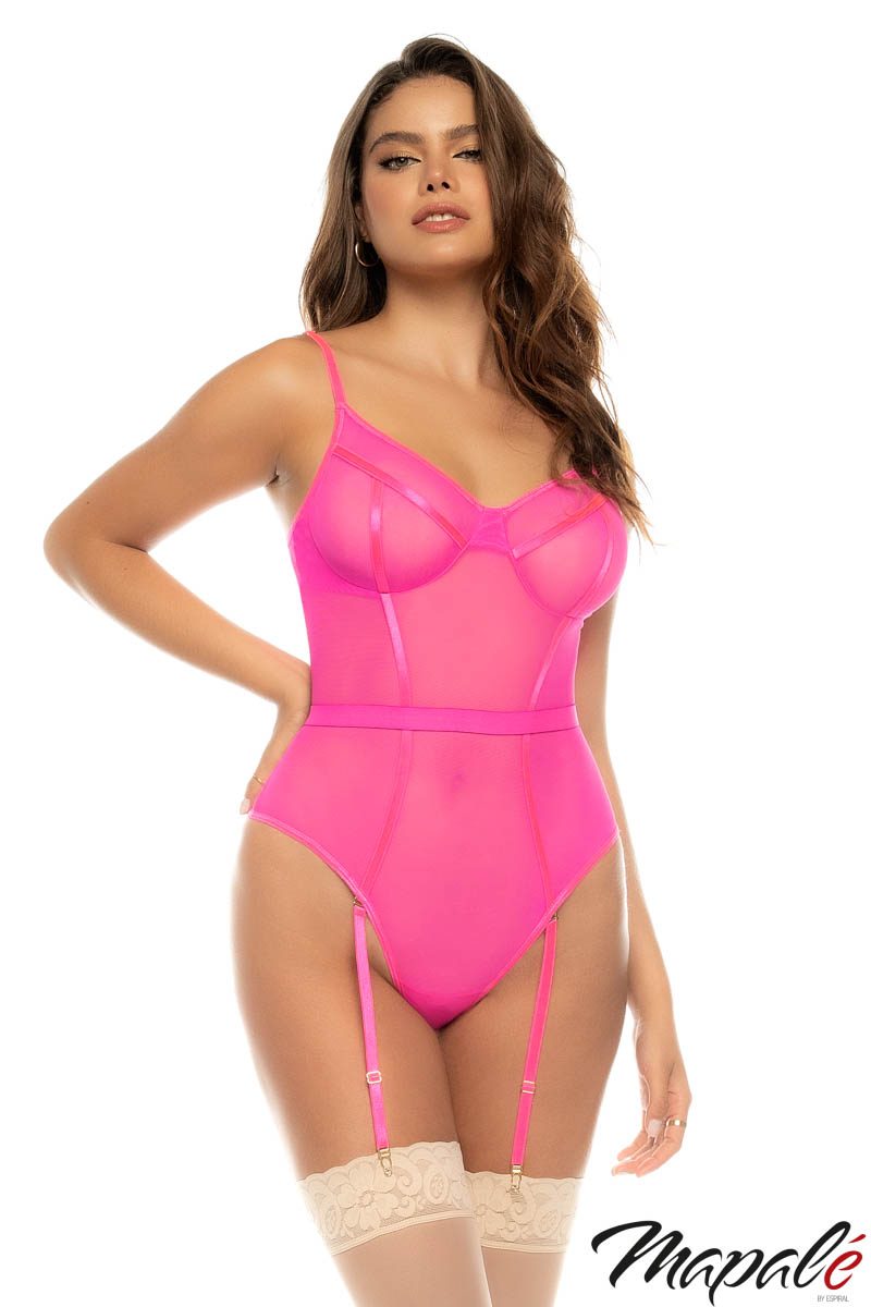 Picture of Lingerie, Teddy, Garter Teddy, Hot Pink, L/XL, -MA8831