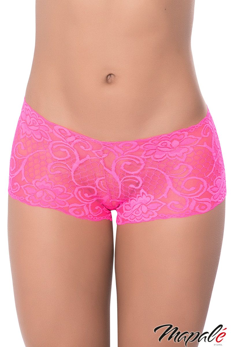 Picture of Lingerie, Panty, Lace Boyshort., Hot Pink, XL, -MA90