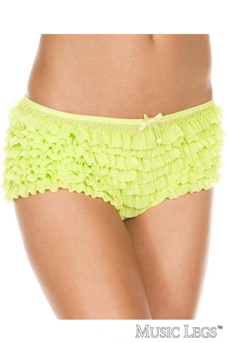 Picture of Clothing, Shorts, Ruffle Shorts, Neon Green, O/S, -ML117